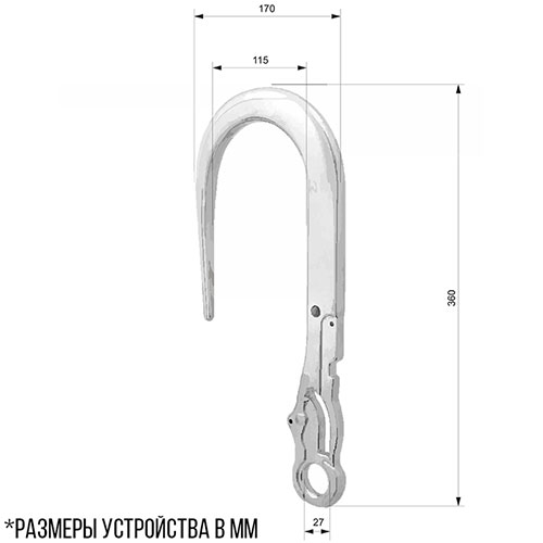 Анкерное устройство Крюк | Ventopro