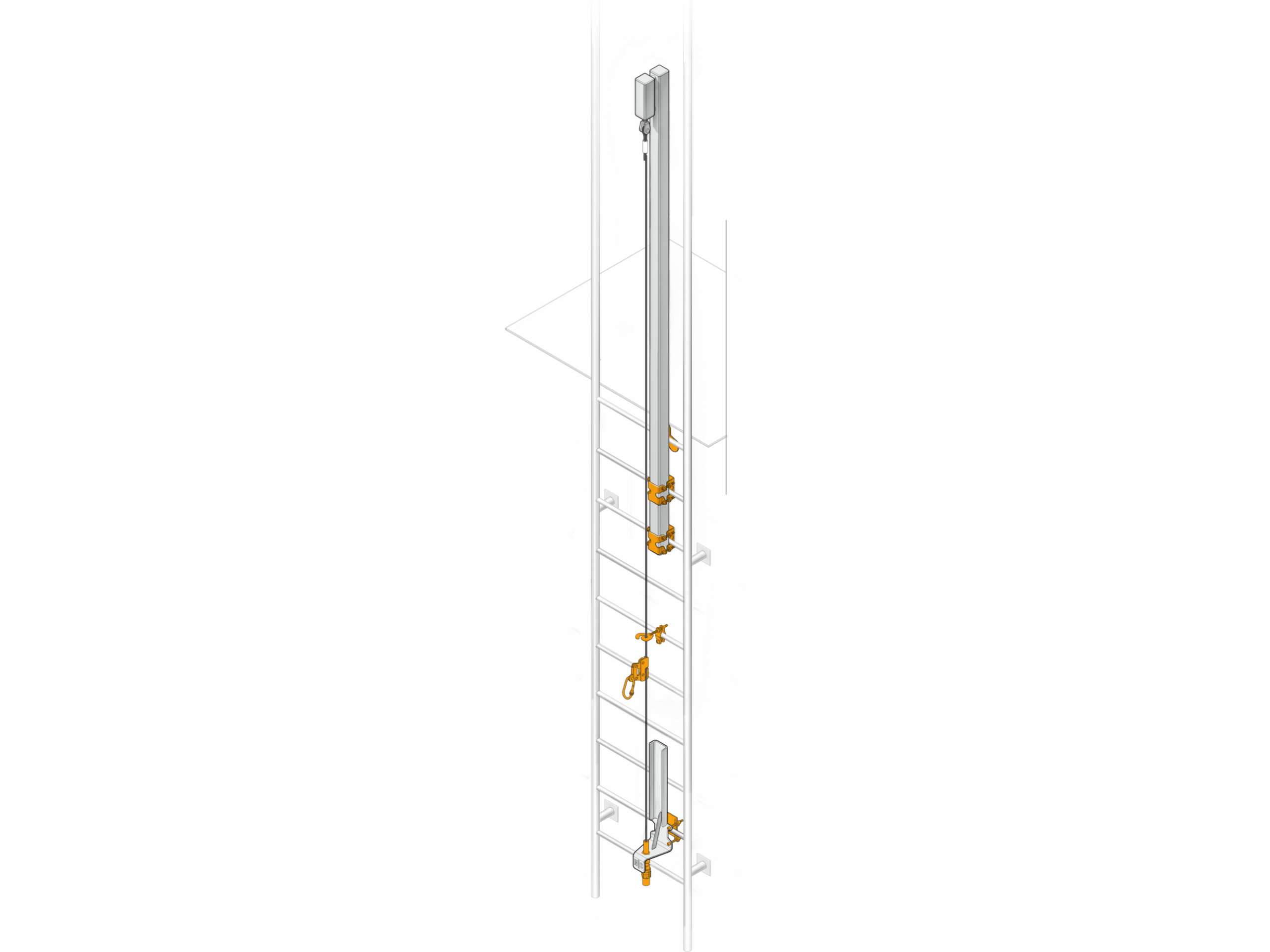 Жёсткая вертикальная анкерная линия Vertikal | High Safety