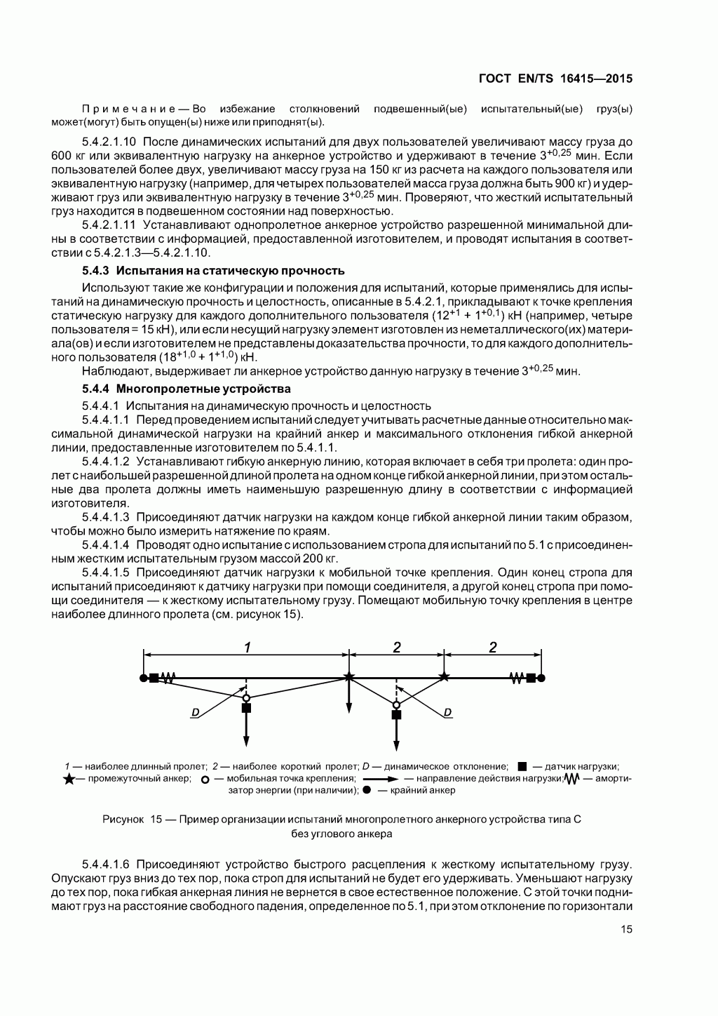 ГОСТ EN/TS 16415-2015. Анкерные устройства для использования более, чем одним человеком одновременно. 