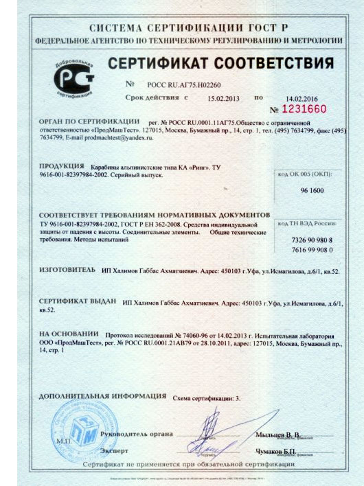 Добровольный сертификат ГОСТ Р