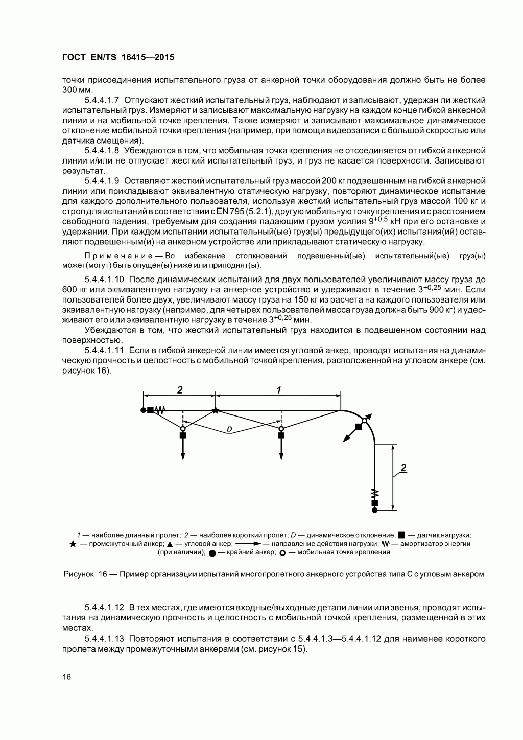 ГОСТ EN/TS 16415-2015. Анкерные устройства для использования более, чем одним человеком одновременно. 