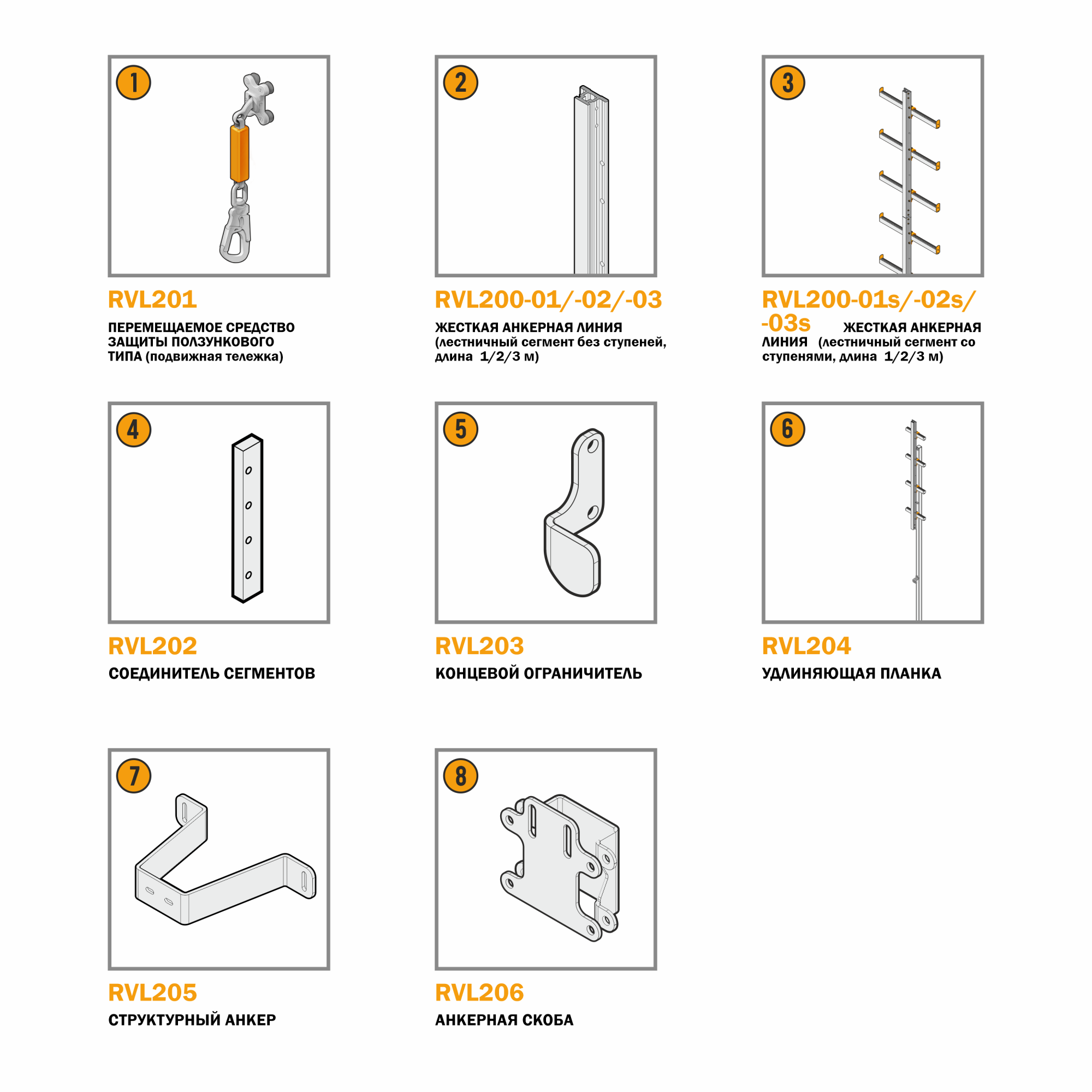 Вертикальная жесткая анкерная линия ZARYA RVL200