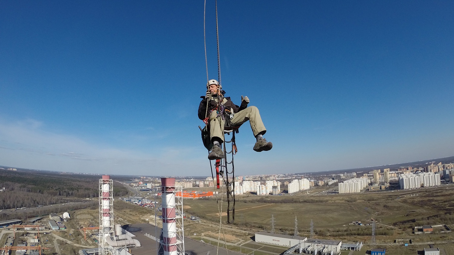 Монтаж антенн на ТЭЦ-27