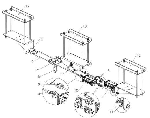 Горизонтальная гибкая анкерная линия Тандем CL20, Ventopro