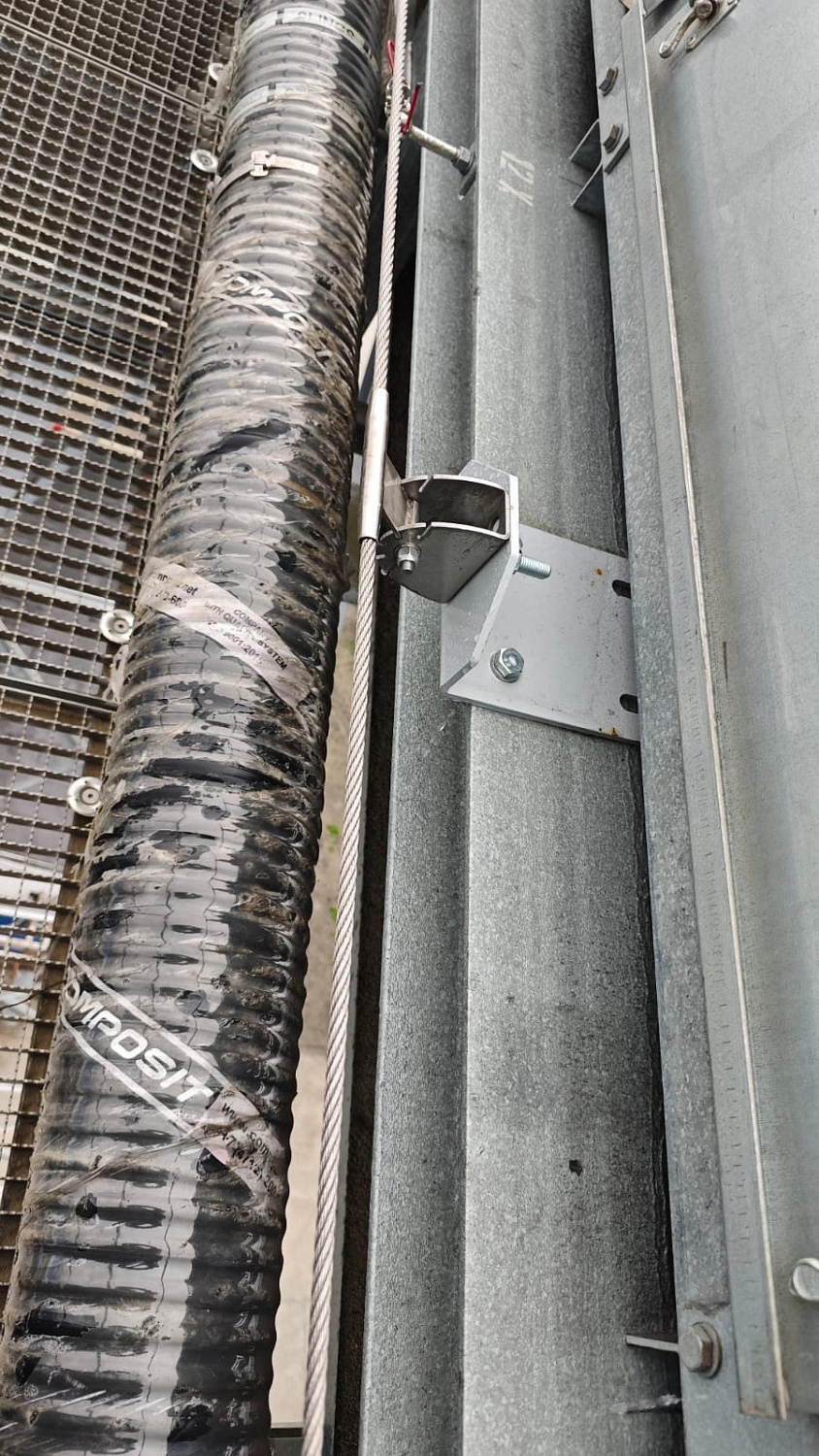 Оснащение зоны работ горизонтальными линиями