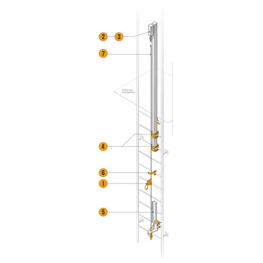 Вертикальная анкерная линия VERTIKAL 2 RVL10